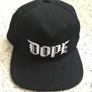 MENS BLACK DOPE CAP ADJUSTABLE